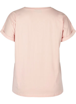 Kortærmet t-shirt med broderi anglaise, Rose Smoke, Packshot image number 1
