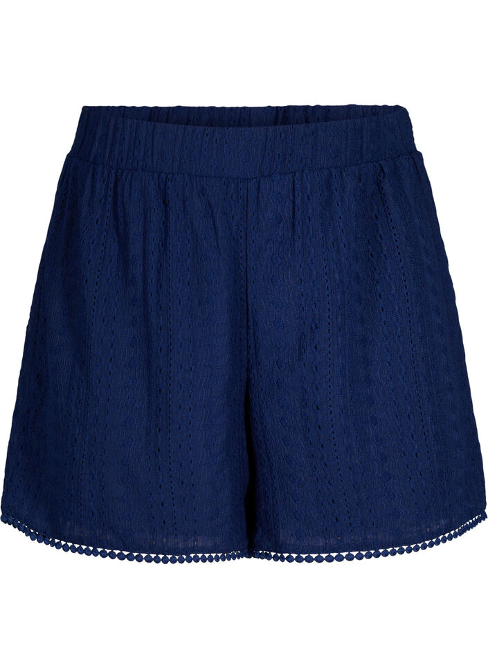 Shorts med strukturmønster, Medieval Blue, Packshot image number 0