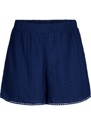Shorts med strukturmønster, Medieval Blue, Packshot image number 0