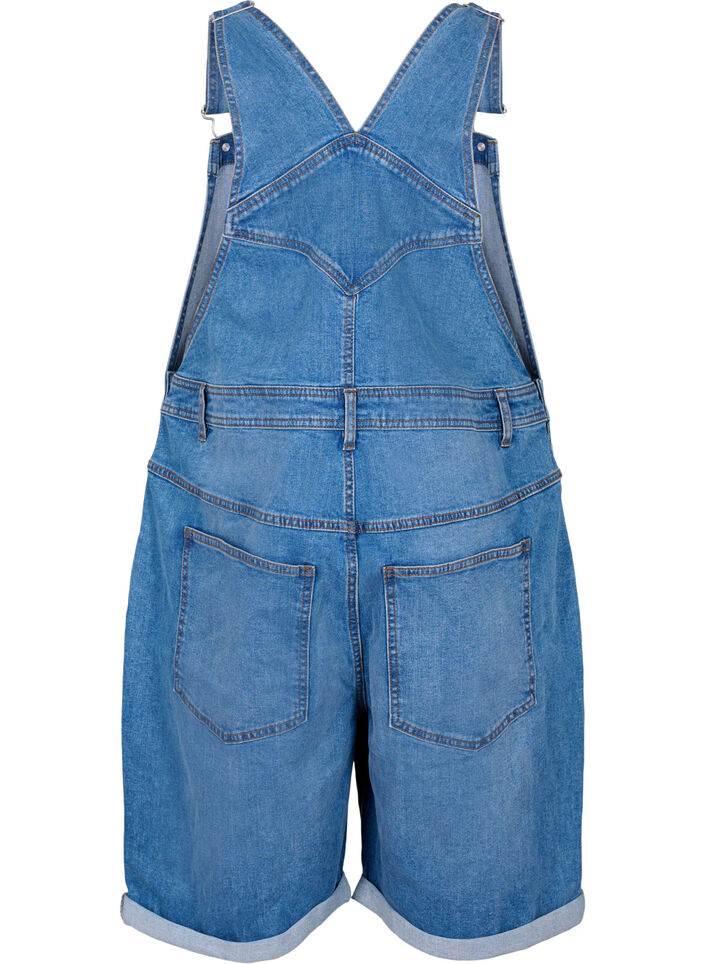 Overalls-shorts i denim, Blå, Packshot image number 1