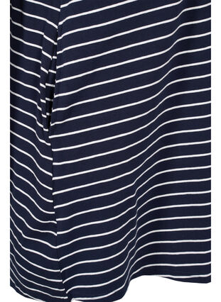 Kortærmet bomulds tunika med striber, Blue Stripe, Packshot image number 3
