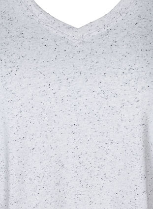 T-shirt med v-udskæring, White, Packshot image number 2