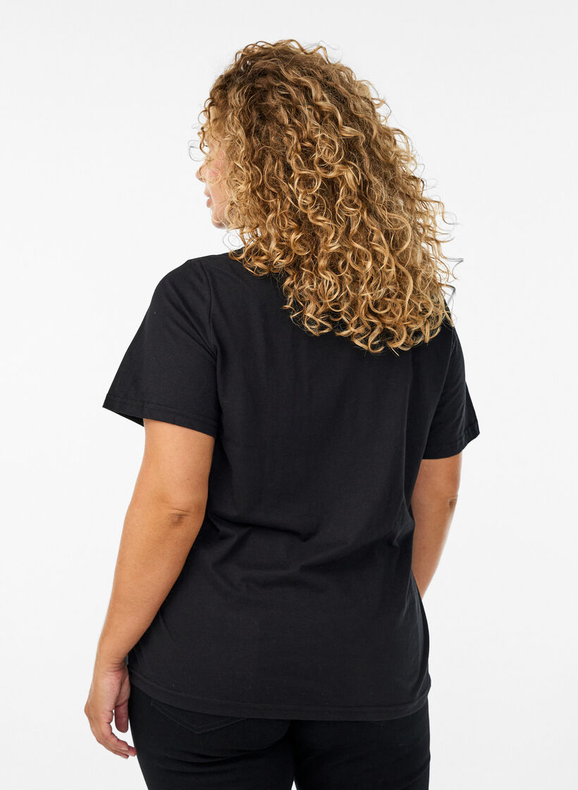 FLASH - T-shirt med motiv, Sort, Model image number 2