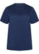T-shirt i &oslash;kologisk bomuld med hulbroderi, Bl&aring;, Packshot image number 0