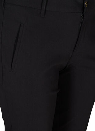 Klassiske cropped bukser i viskose, Black, Packshot image number 2