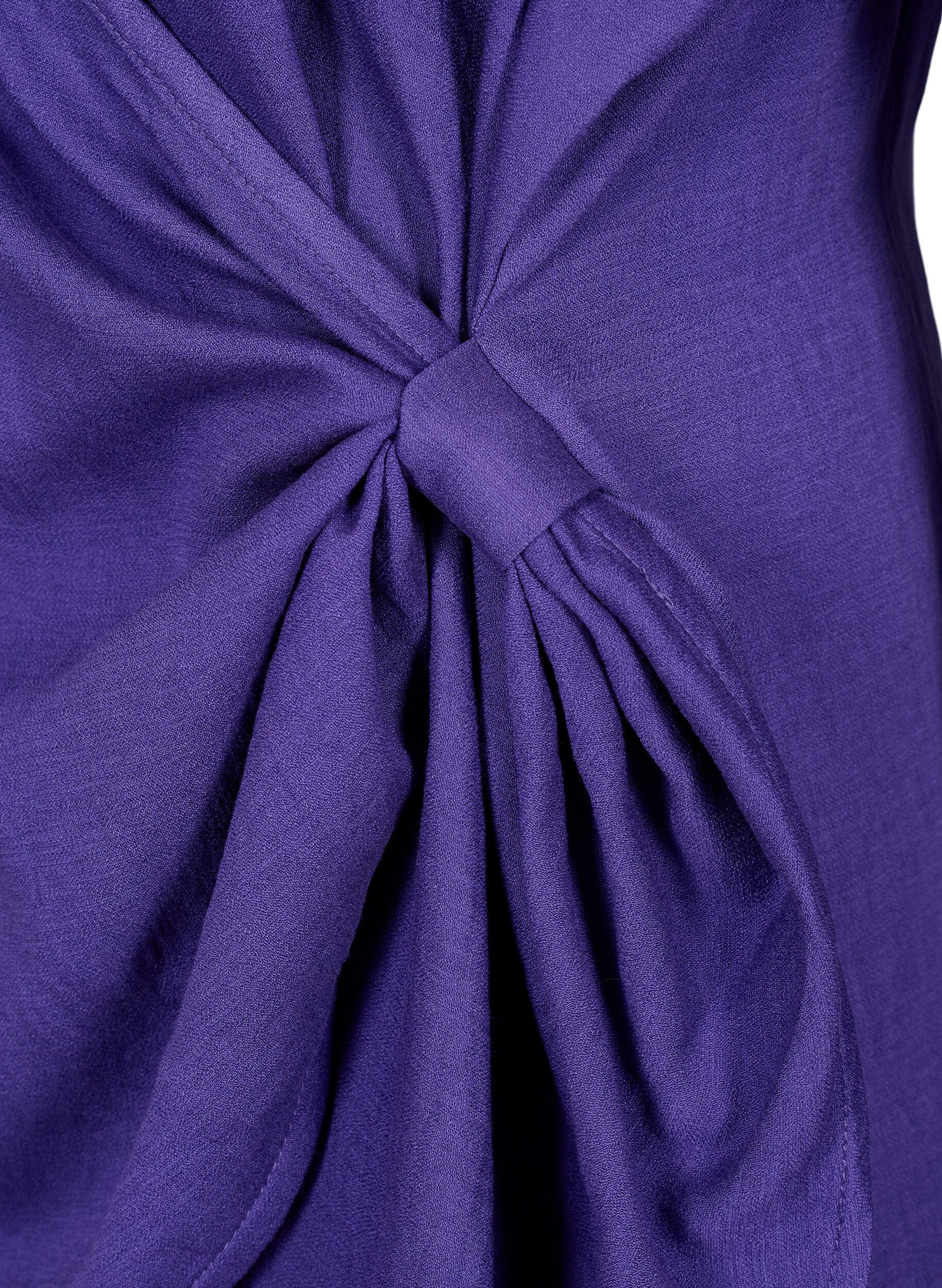 Zizzi Lang&aelig;rmet bluse i viskose med wrap-look, Prism Violet, Packshot image number 3
