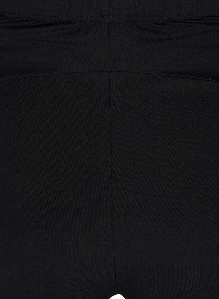 Tætsiddende graviditetsshorts i bomuld, Sort, Packshot image number 3