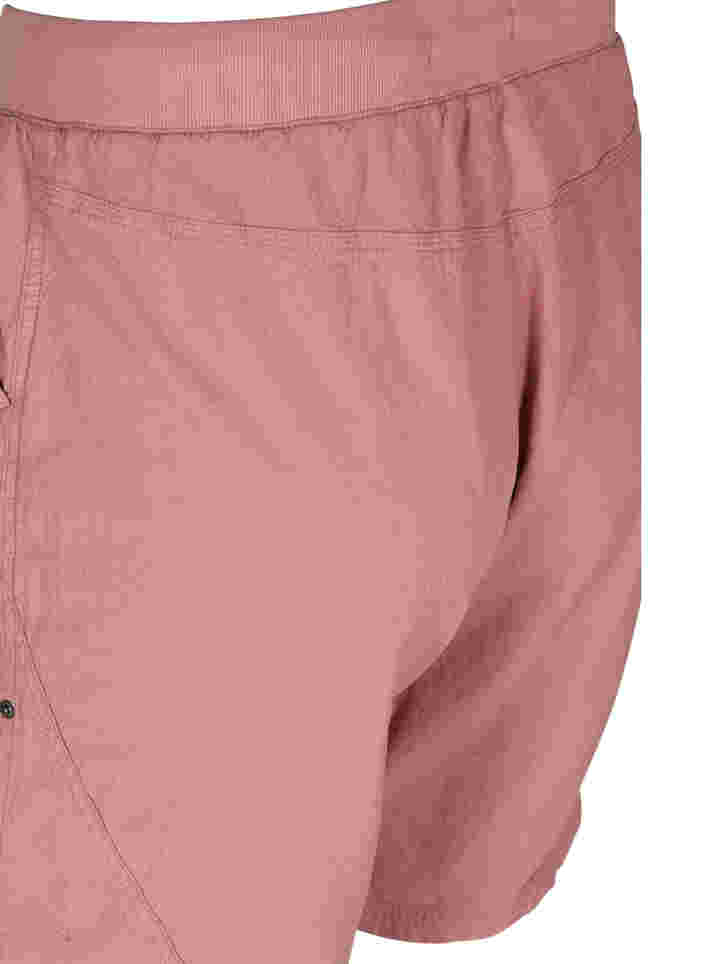 Løse shorts i bomuld, Old Rose, Packshot image number 3
