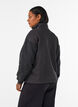 Sweatshirt med teddy&aelig;rmer og h&oslash;j hals, Gr&aring;, Model image number 2