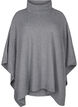 Poncho med høj hals, Medium Grey Melange, Packshot image number 0