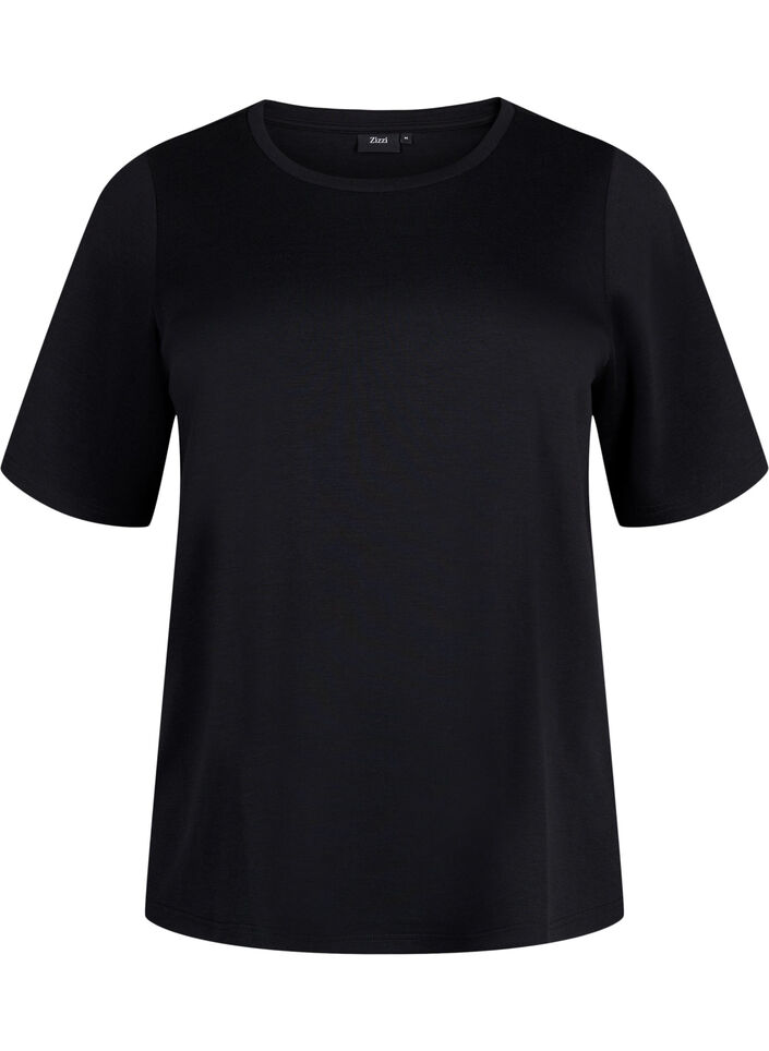 T-shirt i modalmix, Sort, Packshot image number 0
