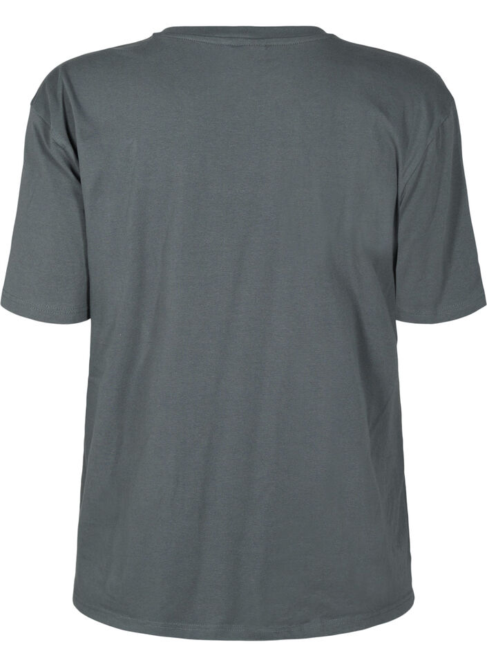 Sporty t-shirt i &oslash;kologisk bomuld, , Packshot image number 1