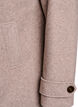Kort frakke med dobbeltradet knaplukning, Beige, Packshot image number 3