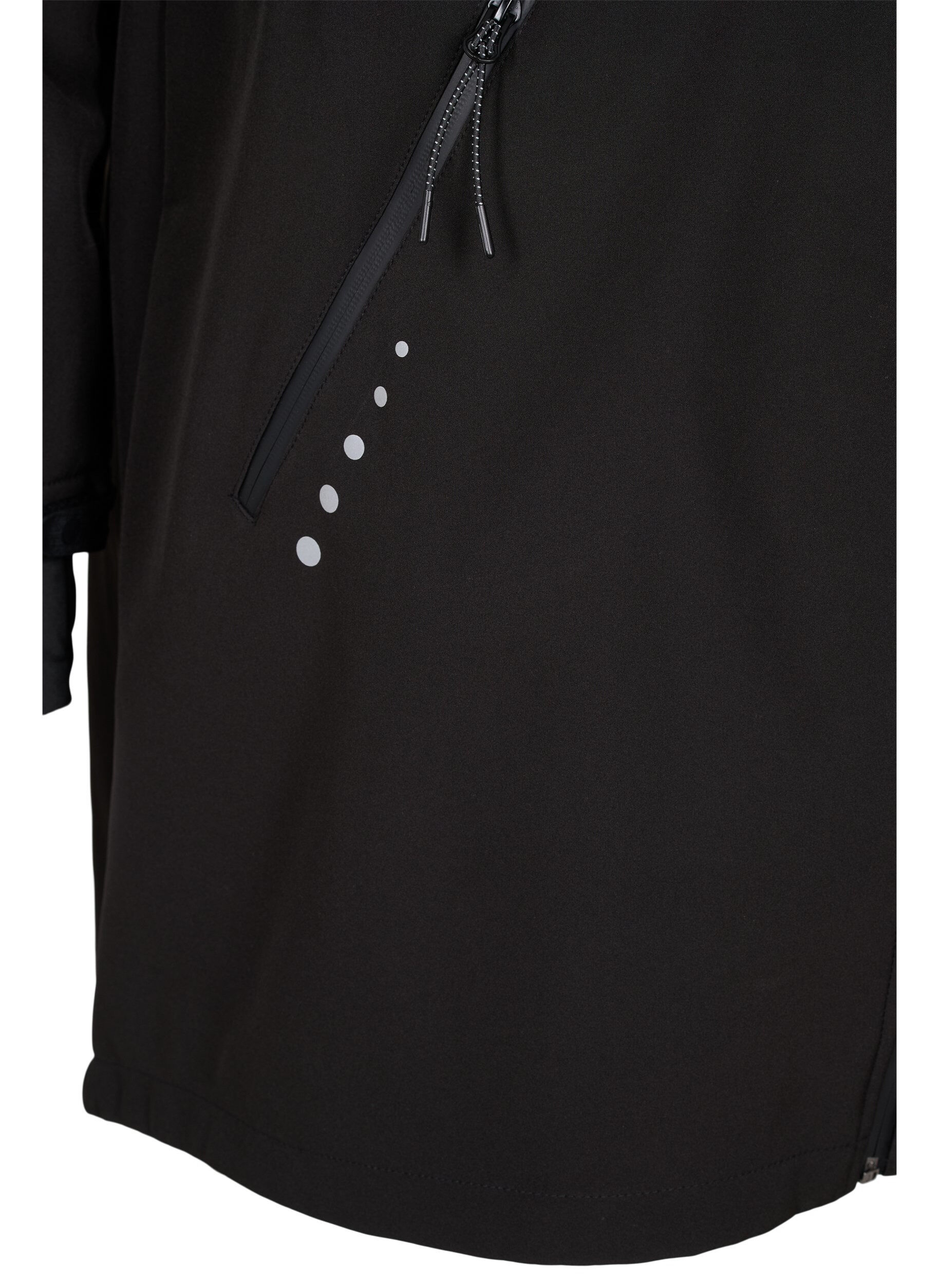 Zizzi Softshell jakke med tilh&oslash;rende fleecevest, Black Solid, Packshot image number 3