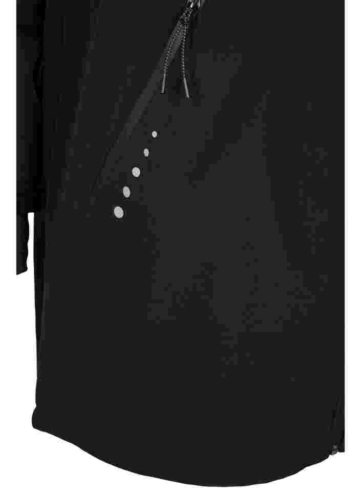 Softshell jakke med tilhørende fleece, Black Solid, Packshot image number 3