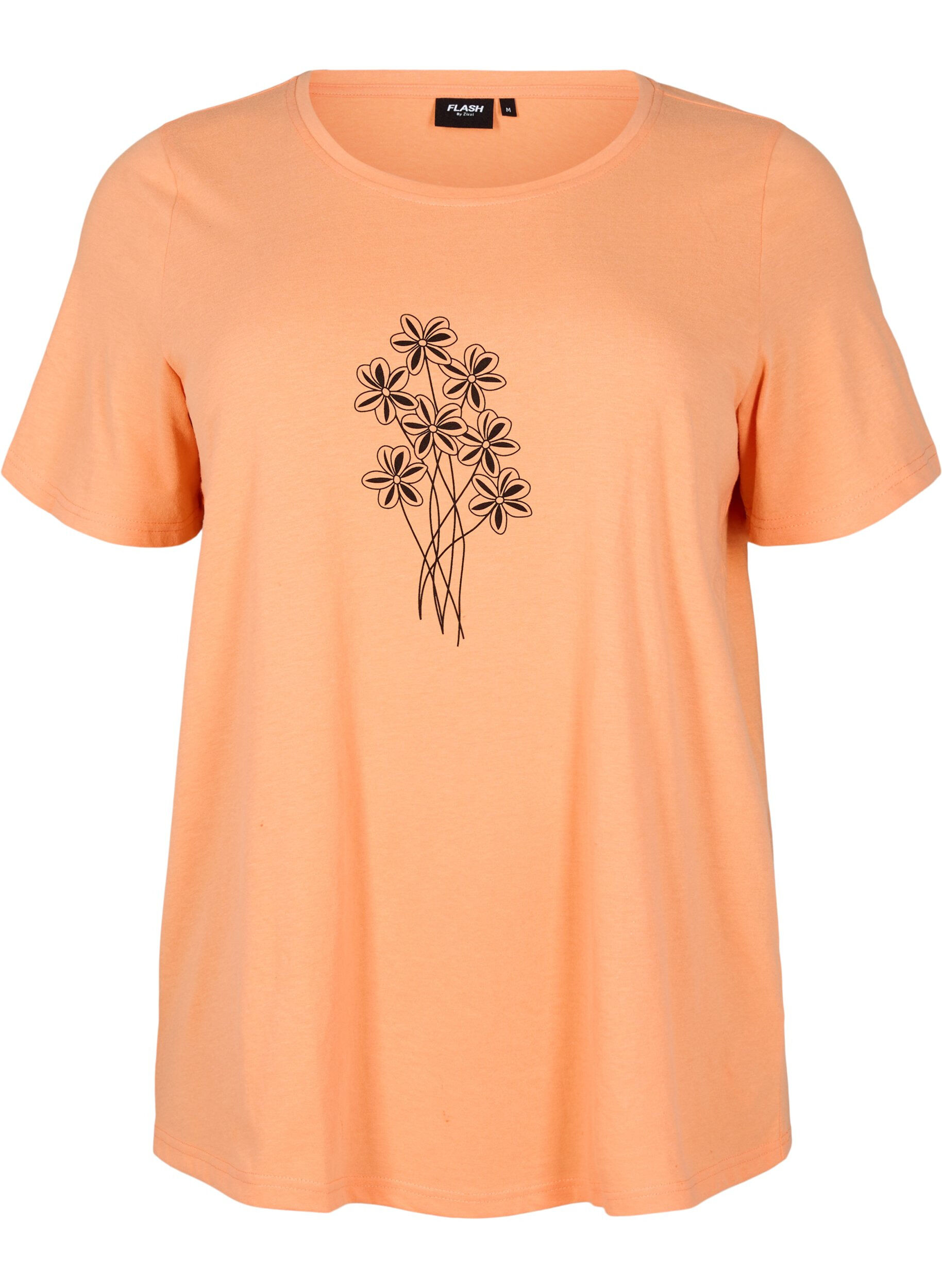 Zizzi FLASH - T-shirt med motiv, Orange, Packshot image number 0