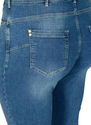 Højtaljede Amy jeans med super slim fit , Blue denim, Packshot image number 3