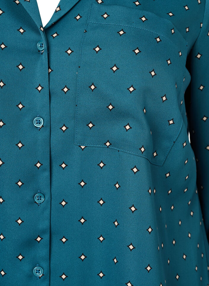 Printet natskjorte, Grøn, Packshot image number 2