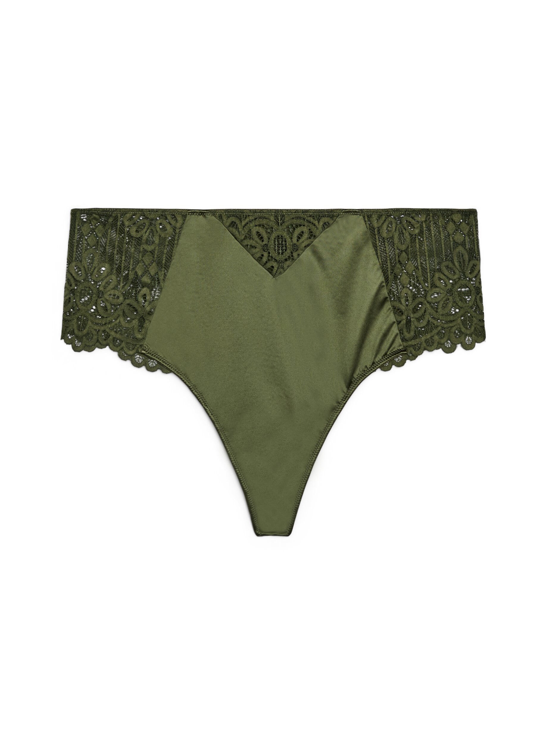 ZizziHipster string med blonde og microfiber, Gr&oslash;n, Packshot image number 0