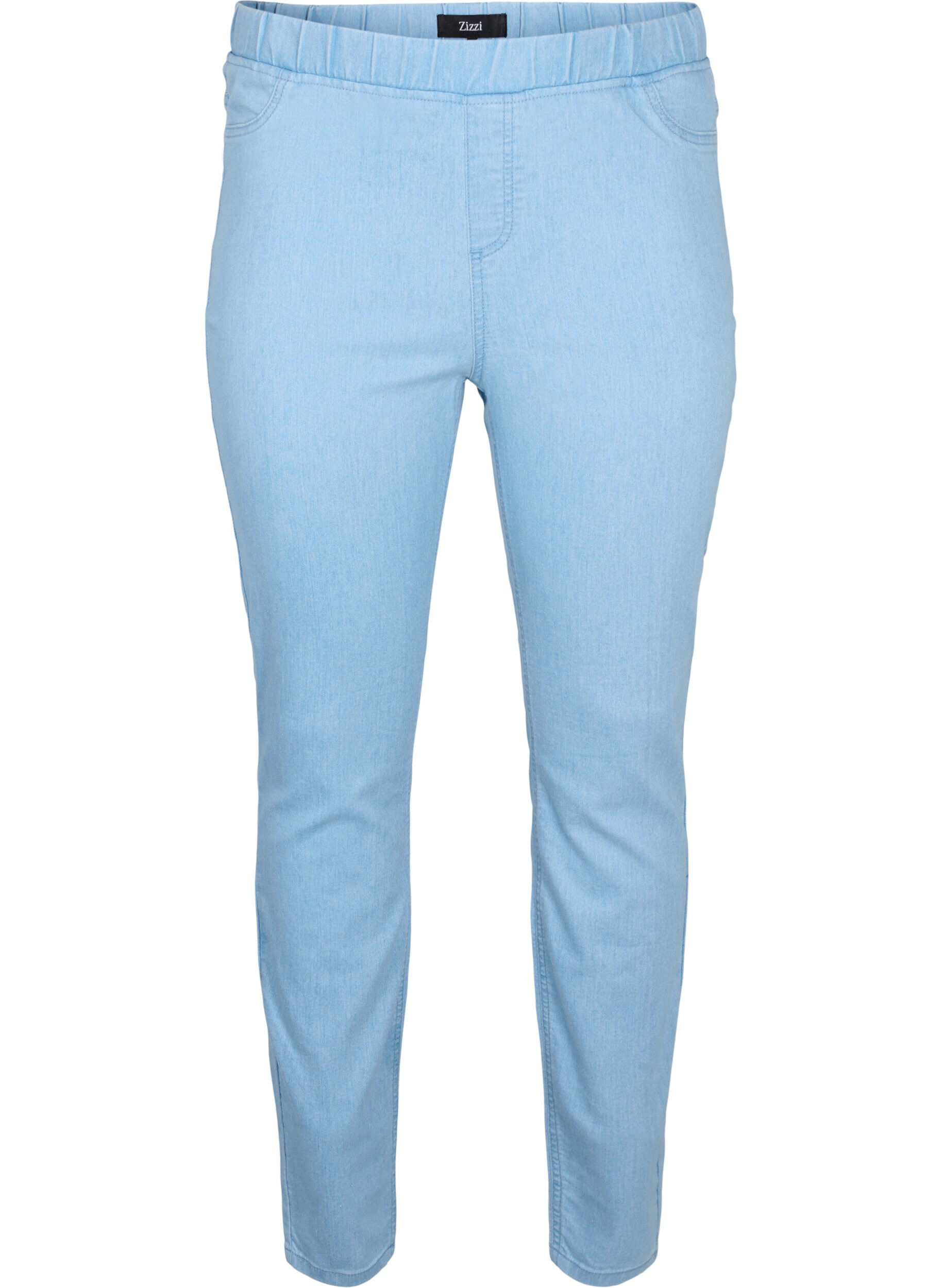 Zizzi Jeggings med lommer, Light blue, Packshot image number 0
