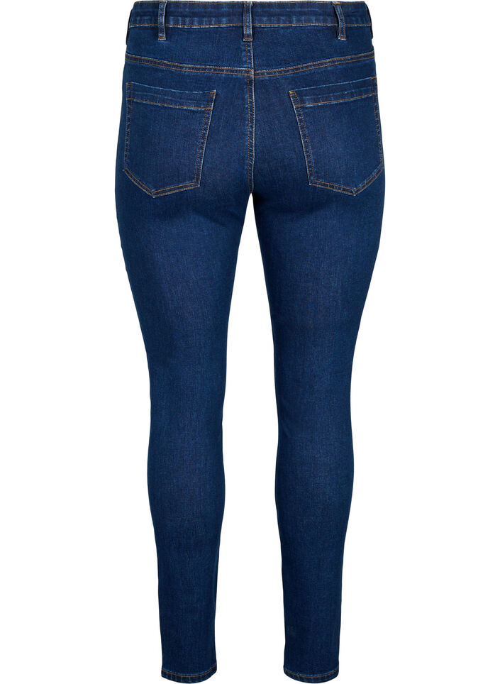Amy jeans med h&oslash;j talje og super slim fit, Bl&aring;, Packshot image number 1