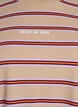 Oversize T-shirt med striber og 1/2 &aelig;rmer, Beige, Packshot image number 2
