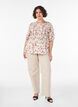 Bluse i viskose med smock og peplum-effekt, Vanilla, Model image number 1