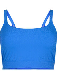 Bikini top med leostruktur, Palace Blue