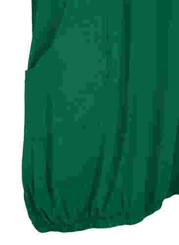 Kortærmet kjole i bomuld, Verdant Green, Packshot image number 3