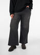 Wide fit jeans med lodrette denimdetaljer, Gr&aring;, Model image number 3