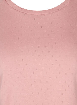 Langærmet bomulds bluse med hulmønster, Blush, Packshot image number 2