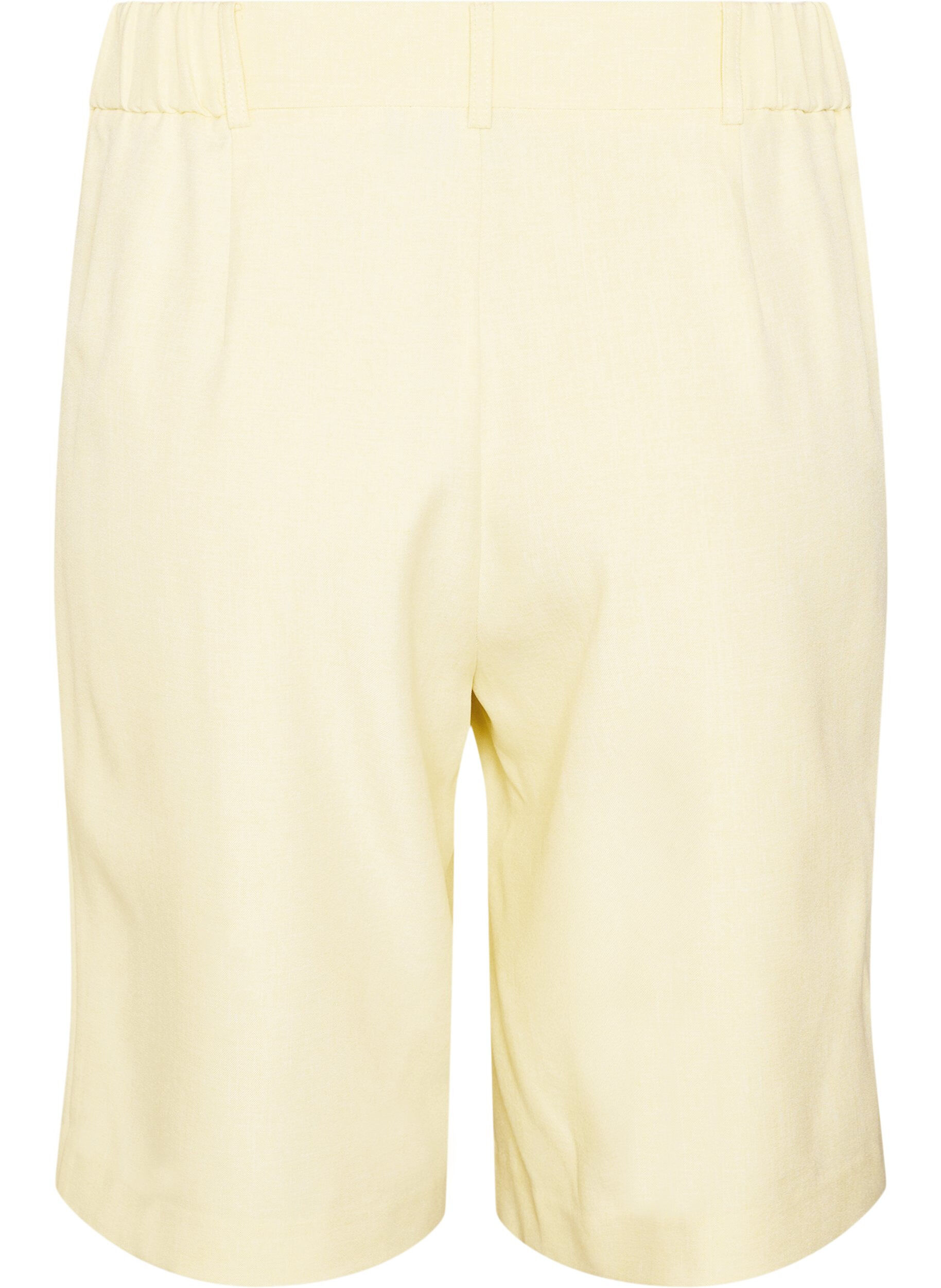 ZizziL&oslash;se bermudashorts med h&oslash;j talje, Gul, Packshot image number 1