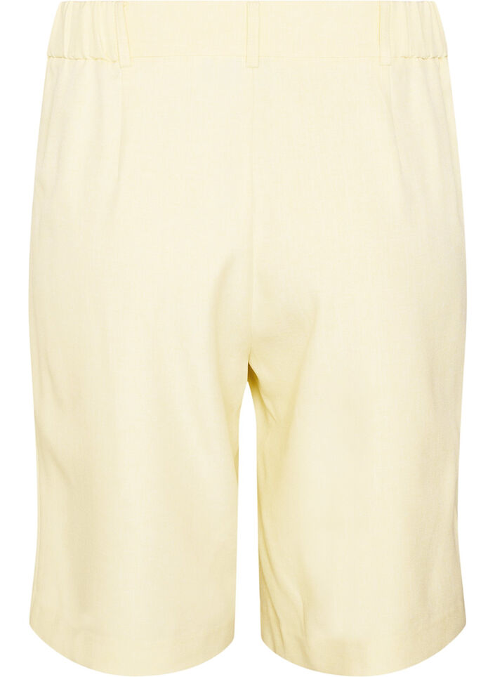 L&oslash;se bermudashorts med h&oslash;j talje, Gul, Packshot image number 1