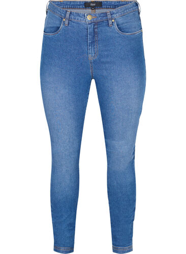 Ekstra højtaljede Bea jeans med super slim fit, Light blue, Packshot image number 0