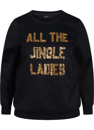 Jule sweatshirt, Black Jingle, Packshot image number 0