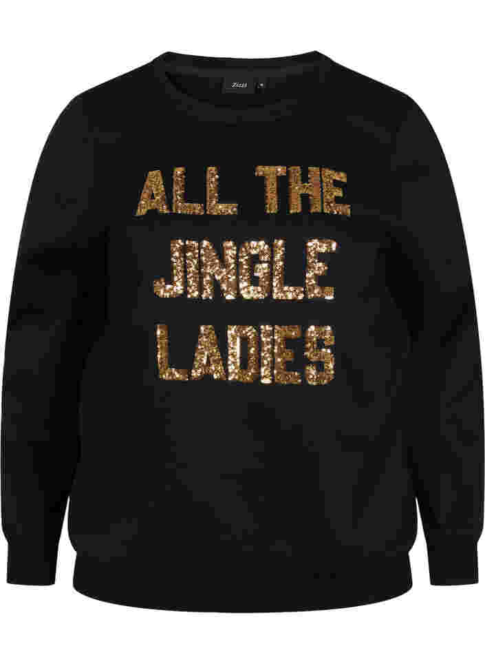 Jule sweatshirt, Black Jingle, Packshot image number 0