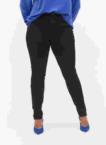Super slim Amy jeans med høj talje, Black, Model image number 3
