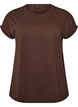 Kort&aelig;rmet t-shirt i bomuldsblanding, Brun, Packshot image number 0