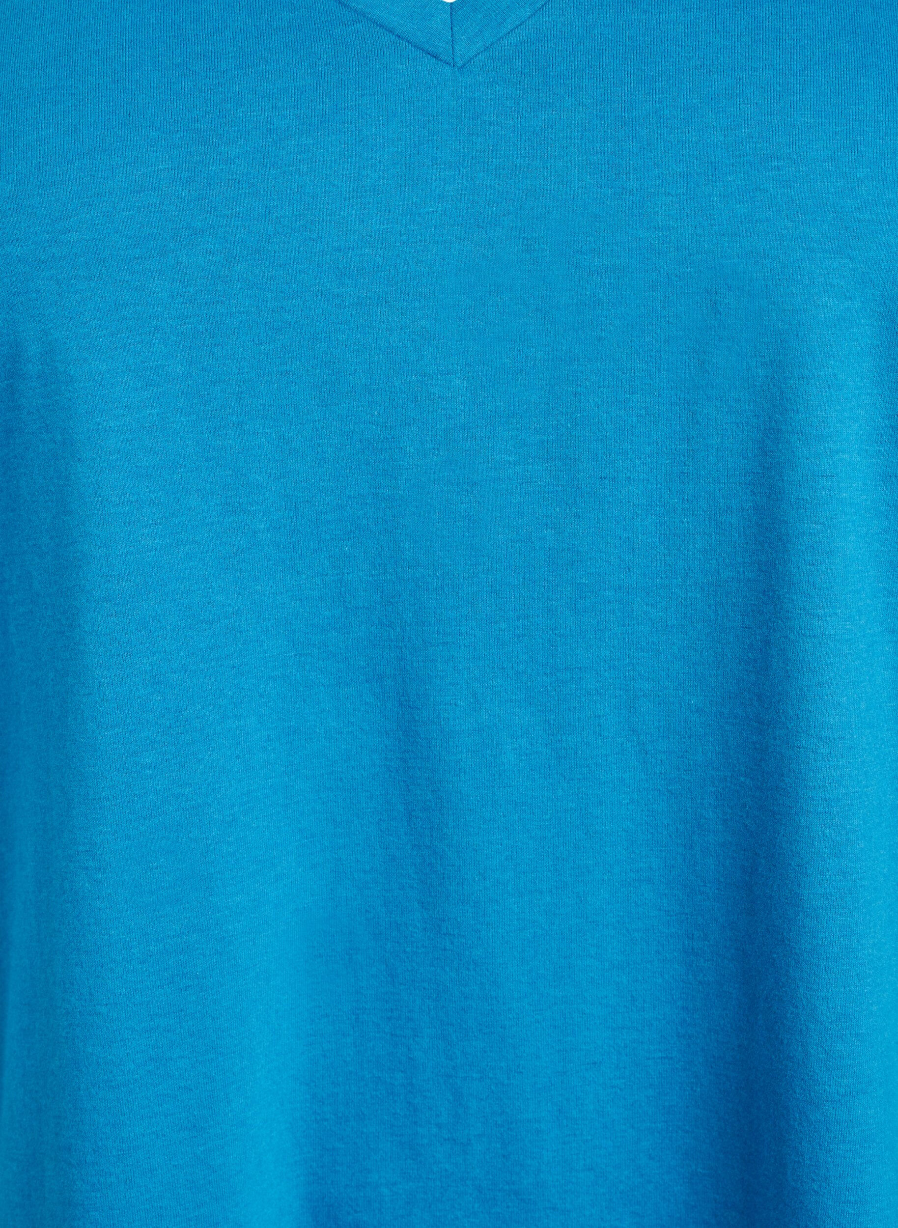 Zizzi FLASH - T-shirt med v-hals, Bl&aring;, Packshot image number 2