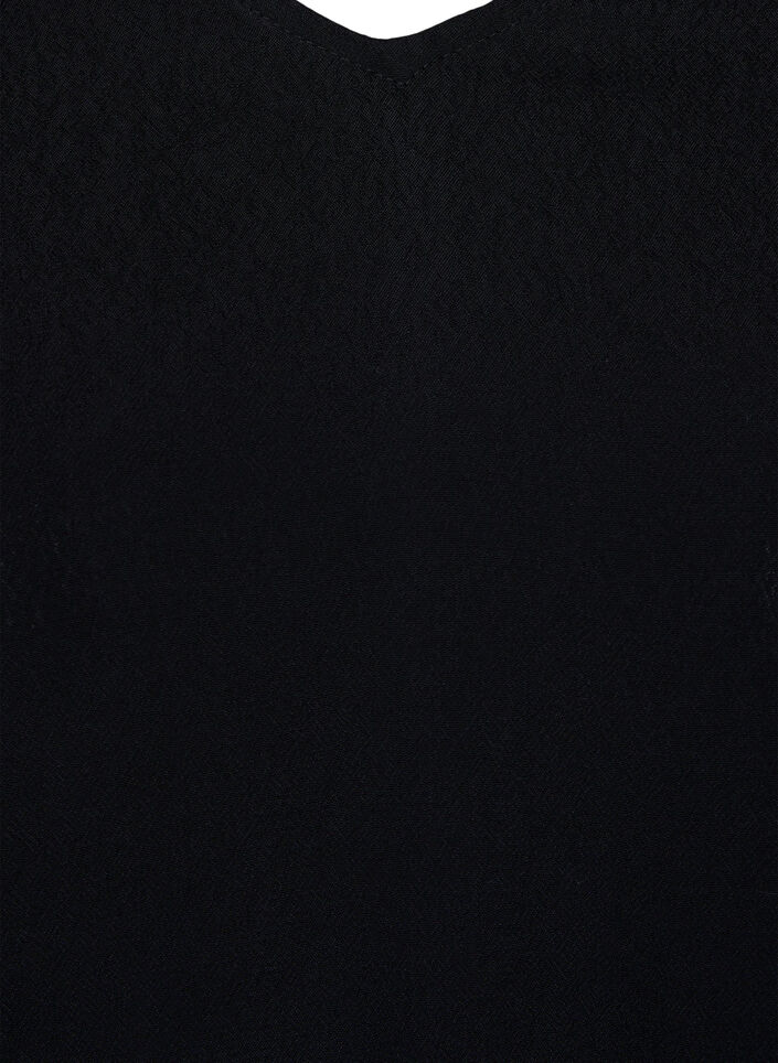 Langærmet kjole i viskose , Black w. Cloud D., Packshot image number 3