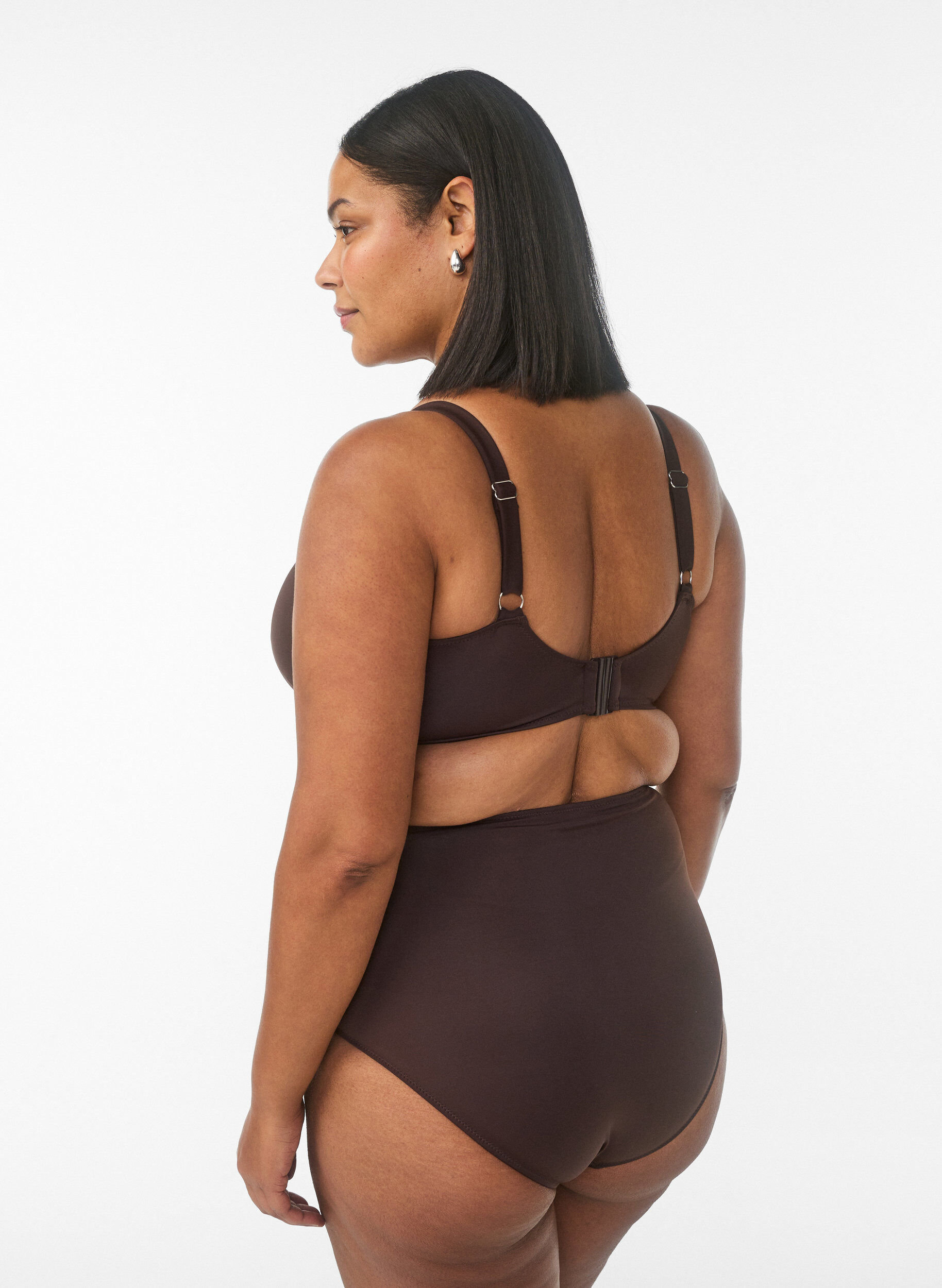ZizziBikini underdel med h&oslash;j talje, Brun, Model image number 1