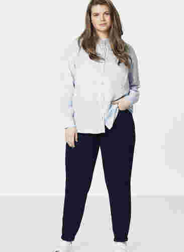 Højtaljede super slim Amy jeans, Dark blue, Model image number 1