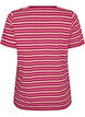 Stribet T-shirt i &oslash;kologisk bomuld, R&oslash;d, Packshot image number 1