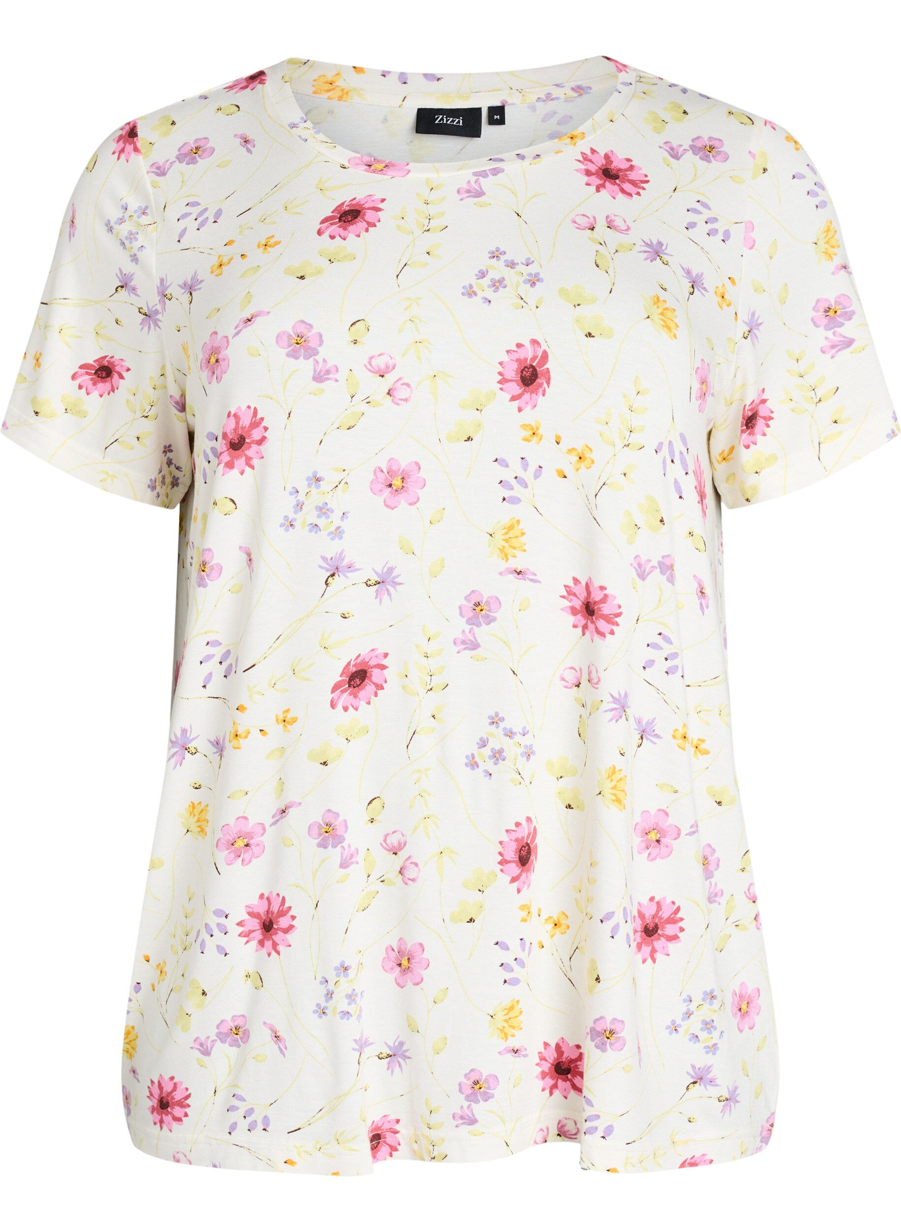 T-shirt med blomsterprint