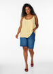 Strop top i viskose, Gul, Model image number 1