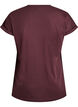 Kort&aelig;rmet t-shirt i bomuldsblanding, M&oslash;rk Bordeaux, Packshot image number 1