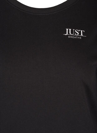 Sweatshirt i bomuldsmix, Black, Packshot image number 2