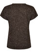 L&oslash;s tr&aelig;nings t-shirt med korte &aelig;rmer, Brun, Packshot image number 1