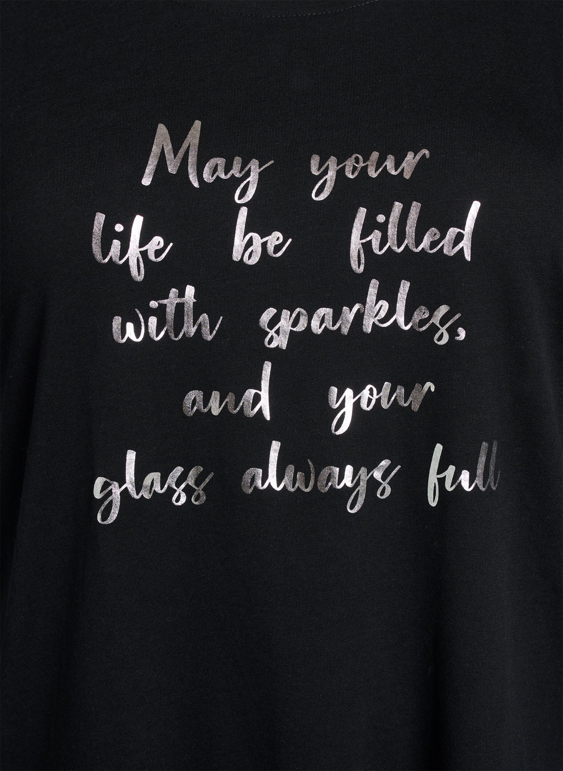 Zizzi FLASH - T-shirt med motiv, Sort, Packshot image number 2