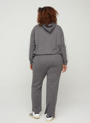 Sweatpants med vidde og lommer, Dark Grey Melange, Model image number 0